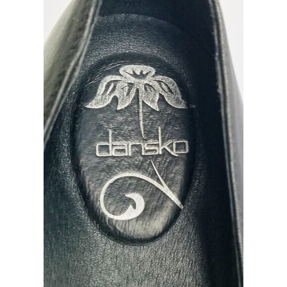 Vtg DANSKO Women's Ophelia Black Leather Loafers Studded Sz 41 10.5 11 Comfort - Picture 3 of 13